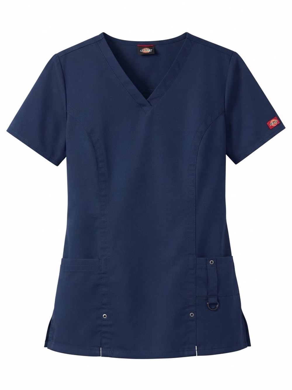 Dickies Women's navy blue V-Neck Scrub Top style 82851 size large